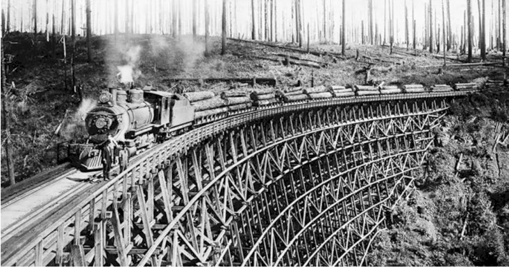 Timber Trestles: Incredible Vintage Photos of Timber Railroad Bridges, 1850s-1900s _ nan