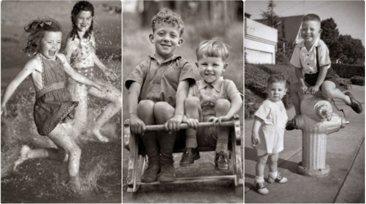 30 fotografías antiguas muestran lo que los niños solían hacer para divertirse en la década de 1950 _ nan